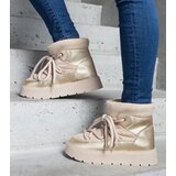  Beige platform snow boots insulated with fur Sapphi | shoptok.hr