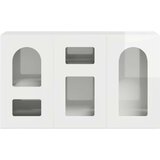  Strani šal Visok sijaj bela 100 x 35 x 59 cm Konstruiran les, (5000108503) | Shoptok.si