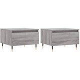  The Living Store Klubska mizica 2 kosa siva sonoma 50x46x35 cm inženirski les - Klubska Mizica, (21502169) | Shoptok.si