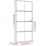 Sobna vrata tanka crna 93x201,5 cm kaljeno staklo i aluminij | shoptok.hr