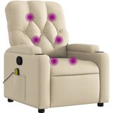 vidaXL Masažni naslanjač krem blago, (20921403) | Shoptok.si