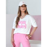 DStreet Bluzka damska oversize z nadrukiem CHERINO biała RY2828 | shoptok.hr