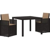  Vrtni set za objed s jastukom 3 pcs Antracit i sivosmeđa PP | shoptok.hr