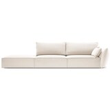 Mazzini Sofas Bež žametna sedežna garnitura desni kot 264 cm Vanda – | Shoptok.si