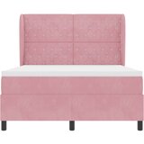  Krevet s opruga kutije s madracem Ružičasta 200 x 140 cm Baršun | shoptok.hr