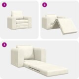  Podna sofa krevet 2-u-1 krem 98x71x83 cm baršun | shoptok.hr