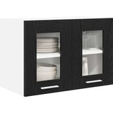 vidaXL Viseča omarica s polico Riga Črna Orehovina 60 x 31 x 40 cm | Shoptok.si