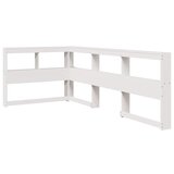 Maison Chic Knjižnica Vzglavna omarica - Nočna omarica - Posteljna omarica L-oblike bela 90 cm trdna borovina, (21712921) | Shoptok.si