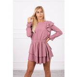 Kesi Dark pink dress with vertical ruffles | shoptok.hr