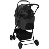  Sklopiva kolica za kućne ljubimce Podesiva Crna 81 x 47 x 99 cm | shoptok.hr