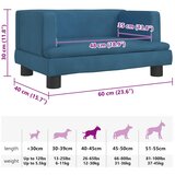  Krevet za pse plavi 60 x 40 x 30 cm baršunasti | shoptok.hr