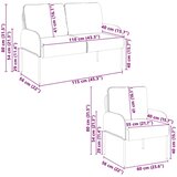  Sedežne garniture 3 pcs Svetlo siva 115 x 56 x 80 cm Vezani les | Shoptok.si