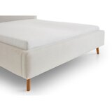 Meise Möbel Kremno bela oblazinjena zakonska postelja brez letvenega dna 140x200 cm Mattis – | Shoptok.si