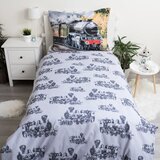 Jerry Fabrics Enojna bombažna otroška posteljnina 140x200 cm Train – | Shoptok.si