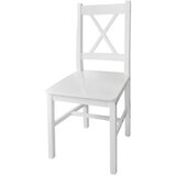 Maison Chic Jedilni stoli - Vzorci stoli 4 kosi beli iz borovine A638, (22031937) Cene