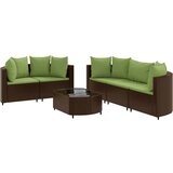 vidaXL 6-dijelni set vrtnih sofa od poliratana s jastucima smeđi | shoptok.hr