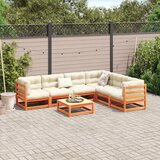  7-dijelni set vrtnih sofa voštano smeđi od masivne borovine | shoptok.hr