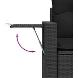 vidaXL 10-dijelni set vrtnih sofa s jastucima crni od poliratana | shoptok.hr