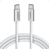 Anker Zolo USB tip-C kabl M/M 1m, za Apple, super brzo punjenje 240W/480Mbps, pleteni, beli Cene