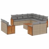  12-dijelni set vrtnih sofa od poliratana s jastucima bež | shoptok.hr