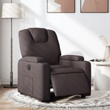 Maison Chic Električni naslanjač - Relax naslanjač temno rjavo blago, (22062075) | Shoptok.si