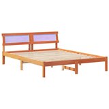 vidaXL Konstrukcija postelje z vzglavjem Voskast rjav 140 x 200 cm, (5000126833) Cene