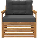 Set vanjskih sofa Čvrsto drvo akacije i poliester Prirodna - Prirodno i antracit Otvoreni okvir | shoptok.hr