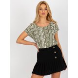 Fashion Hunters Women's Blouse with Short Sleeves Sublevel - multicolored | Shoptok.si
