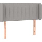  Uzglavlje s ušima svjetlosivo 103x16x78/88 cm od tkanine | shoptok.hr