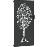 vidaXL Vrtna vrata Crna 100 x 175 cm Čelik s praškastim premazom | shoptok.hr