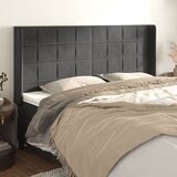 vidaXL Vzglavje z ušesi temno siv 183x16x118/128 cm žamet Cene