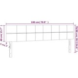  Uzglavlje svjetlosivo 180x5x78/88 cm od tkanine | shoptok.hr