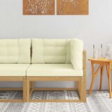 Vanjski kutni kauč Poliester Bijela - Bijela i krem kutna sofa Cijene