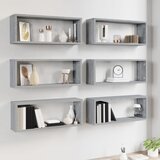  Kockaste zidne police 6 kom hrast sonoma 60 x 15 x 23 cm drvene | shoptok.hr