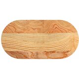Stolna ploča svjetlosmeđa 80x40x2 cm ovalna masivna hrastovina | Eponuda.com