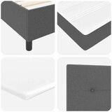 Box Spring Krevet s Madracem i LED tamnosivi 200x200 cm tkanina. | shoptok.hr