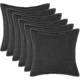 Presvlaka za jastuk 6 pcs HOUTEN Tamnosiva 45 x 45 cm Boucl&amp;eacute; Slike