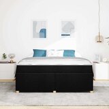  Krevetna konstrukcija s madracem Crna 180 x 200 cm tkanina | shoptok.hr