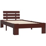Maison Chic Posteljni okvir - Enojna postelja - Postelja za odrasle temno rjav iz trdne borovine 90x200 cm-J9189, (21768739) Cene