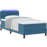Box LED Box Spring Postelja z LED Temno modra 90 x 200 cm Žamet, (5000127477) | Shoptok.si