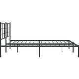 Metalni okvir za krevet s uzglavljem crni 193x203 cm | shoptok.hr