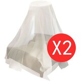 vidaXL komarnik za posteljo set okrogle mreže 1020 x 230 x 56 cm 2 kosa | Shoptok.si
