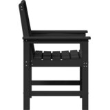vidaXL Vrtni jedilni stoli 4 kos Črni 65,5x55,5x88 cm HDPE | Shoptok.si