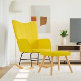  Stolica za ljuljanje od tkanine sa stolcem boja senfa | shoptok.hr