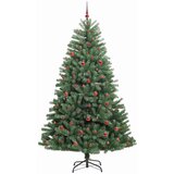 vidaXL Umetno Zložljivo Božično Drevo Zelena 240 cm PVC in kovina | Shoptok.si
