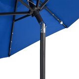  Vrtni suncobran s čeličnom šipkom LED azurnoplavi 225x225x212cm | shoptok.hr