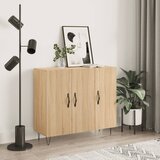 vidaXL Komoda sonoma hrast 90x34x80 cm konstruiran les Cene