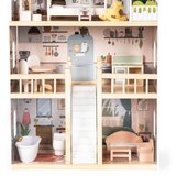 ECO TOYS Drvena kućica za lutke Laura, 3 kata, 5 soba, 15 komada namje&amp;scaron;taja, Slike