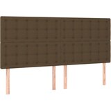 Maison Chic Posteljno vzglavje - Vzglavna omarica 4 kosa temno rjav 80x5x78/88 cm blago, (22077060) | Shoptok.si