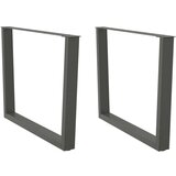  Noge jedilne mize V-oblika 2 kosa Antracit 100x(72-73,3) cm Cene